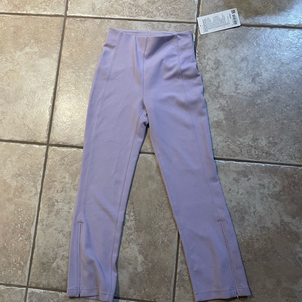 lululemon Ribbed softstreme zip-leg HR Crop 25” flare pants